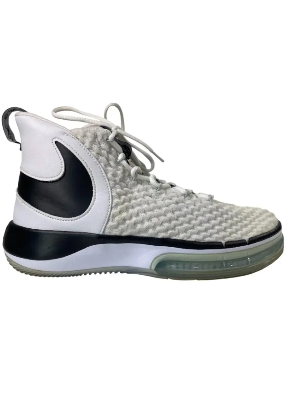Nike AlphaDunk Basketball Shoes Mens 12 White Black CN9491-107 High Top Sneakers